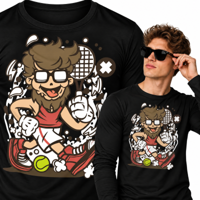 LONGSLEEVE  ANIMOWANY  HIPSTER TENNIS PLAYER